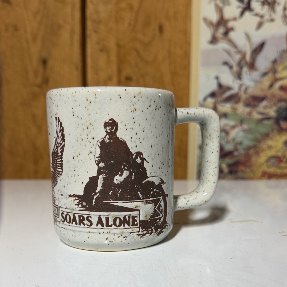 Harley-Davidson Cream and Brown Speckled Mug